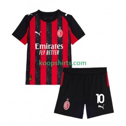 AC Milan Thuis Tenue Kinder Voetbalshirts Rafael Leao 10 2025-2026 Korte Mouwen