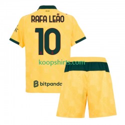 AC Milan Derde Tenue Kinder Voetbalshirts Rafael Leao 10 2025-2026 Korte Mouwen