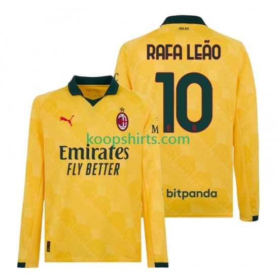 AC Milan Derde Tenue Heren Voetbalshirts Rafael Leao 10 2025-2026 Lange Mouwen AC Milan Derde Tenue Heren Voetbalshirts Rafael Leao 10 2025-2026 Lange Mouwen