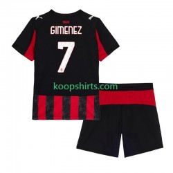 AC Milan Thuis Tenue Kinder Voetbalshirts Santiago Gimenez 7 2025-2026 Korte Mouwen