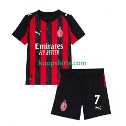 AC Milan Thuis Tenue Kinder Voetbalshirts Santiago Gimenez 7 2025-2026 Korte Mouwen