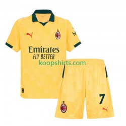 AC Milan Derde Tenue Kinder Voetbalshirts Santiago Gimenez 7 2025-2026 Korte Mouwen