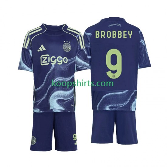 AFC Ajax Uit Tenue Kinder Voetbalshirts Brian Brobbey 9 2025-2026 Korte Mouwen AFC Ajax Uit Tenue Kinder Voetbalshirts Brian Brobbey 9 2025-2026 Korte Mouwen