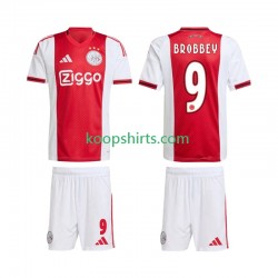AFC Ajax Thuis Tenue Kinder Voetbalshirts Brian Brobbey 9 2025-2026 Korte Mouwen