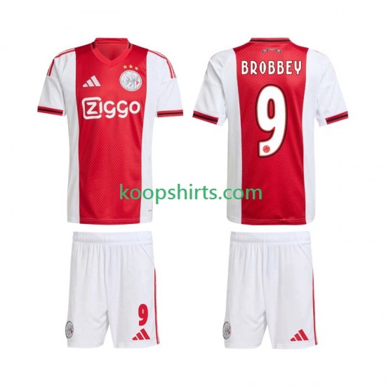 AFC Ajax Thuis Tenue Kinder Voetbalshirts Brian Brobbey 9 2025-2026 Korte Mouwen AFC Ajax Thuis Tenue Kinder Voetbalshirts Brian Brobbey 9 2025-2026 Korte Mouwen