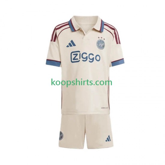 AFC Ajax Derde Tenue Kinder Voetbalshirts 2025-2026 Korte Mouwen AFC Ajax Derde Tenue Kinder Voetbalshirts 2025-2026 Korte Mouwen