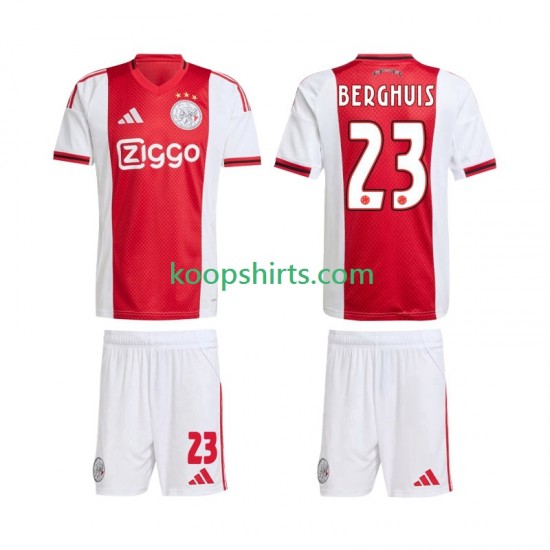 AFC Ajax Thuis Tenue Kinder Voetbalshirts Steven Berghuis 23 2025-2026 Korte Mouwen AFC Ajax Thuis Tenue Kinder Voetbalshirts Steven Berghuis 23 2025-2026 Korte Mouwen