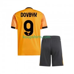 AS Roma Uit Tenue Kinder Voetbalshirts Artem Dovbyk 9 2025-2026 Korte Mouwen