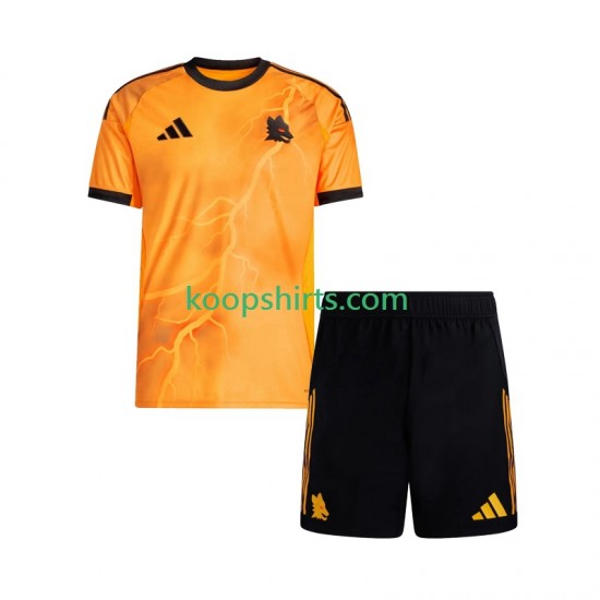 AS Roma Uit Tenue Kinder Voetbalshirts 2025-2026 Korte Mouwen AS Roma Uit Tenue Kinder Voetbalshirts 2025-2026 Korte Mouwen