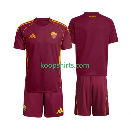 AS Roma Thuis Tenue Kinder Voetbalshirts 2025-2026 Korte Mouwen AS Roma Thuis Tenue Kinder Voetbalshirts 2025-2026 Korte Mouwen