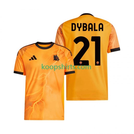 AS Roma Uit Tenue Heren Voetbalshirts Dybala 21 2025-2026 Korte Mouwen AS Roma Uit Tenue Heren Voetbalshirts Dybala 21 2025-2026 Korte Mouwen