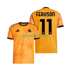 AS Roma Uit Tenue Heren Voetbalshirts Evan Ferguson 11 2025-2026 Korte Mouwen