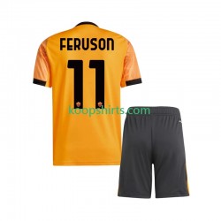 AS Roma Uit Tenue Kinder Voetbalshirts Evan Ferguson 11 2025-2026 Korte Mouwen