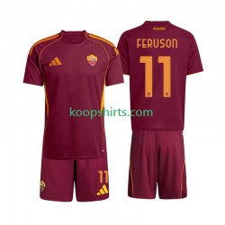 AS Roma Thuis Tenue Kinder Voetbalshirts Evan Ferguson 11 2025-2026 Korte Mouwen