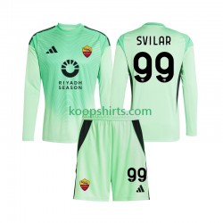 AS Roma Doelman Uit Vierde Tenue Kinder Voetbalshirts Mile Svilar 99 2025-2026 Lange Mouwen