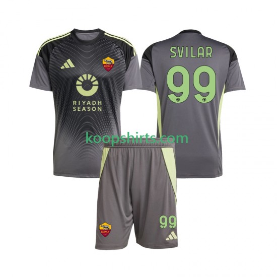 AS Roma Doelman Thuis Tenue Kinder Voetbalshirts Mile Svilar 99 2025-2026 Korte Mouwen AS Roma Doelman Thuis Tenue Kinder Voetbalshirts Mile Svilar 99 2025-2026 Korte Mouwen