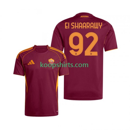 AS Roma Thuis Tenue Heren Voetbalshirts Stephan El Shaarawy 92 2025-2026 Korte Mouwen AS Roma Thuis Tenue Heren Voetbalshirts Stephan El Shaarawy 92 2025-2026 Korte Mouwen