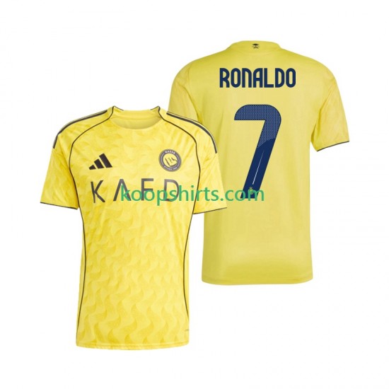 Thuis Tenue Heren Voetbalshirts Al Nassr Cristiano Ronaldo 7 2025-2026 Korte Mouwen Thuis Tenue Heren Voetbalshirts Al Nassr Cristiano Ronaldo 7 2025-2026 Korte Mouwen