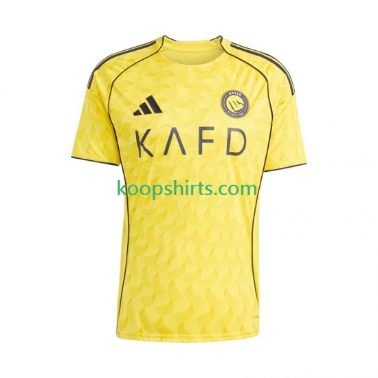 Thuis Tenue Heren Voetbalshirts Al Nassr 2025-2026 Korte Mouwen Thuis Tenue Heren Voetbalshirts Al Nassr 2025-2026 Korte Mouwen