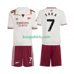 Arsenal Derde Tenue Kinder Voetbalshirts Bukayo Saka 7 2025-2026 Korte Mouwen