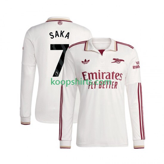 Arsenal Derde Tenue Heren Voetbalshirts Bukayo Saka 7 2025-2026 Lange Mouwen Arsenal Derde Tenue Heren Voetbalshirts Bukayo Saka 7 2025-2026 Lange Mouwen