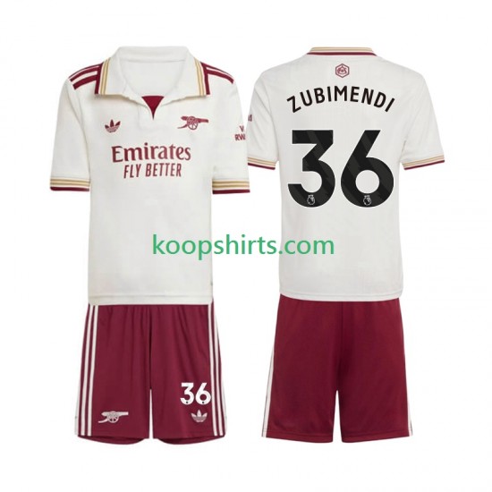 Arsenal Derde Tenue Kinder Voetbalshirts Martin Zubimendi 36 2025-2026 Korte Mouwen Arsenal Derde Tenue Kinder Voetbalshirts Martin Zubimendi 36 2025-2026 Korte Mouwen