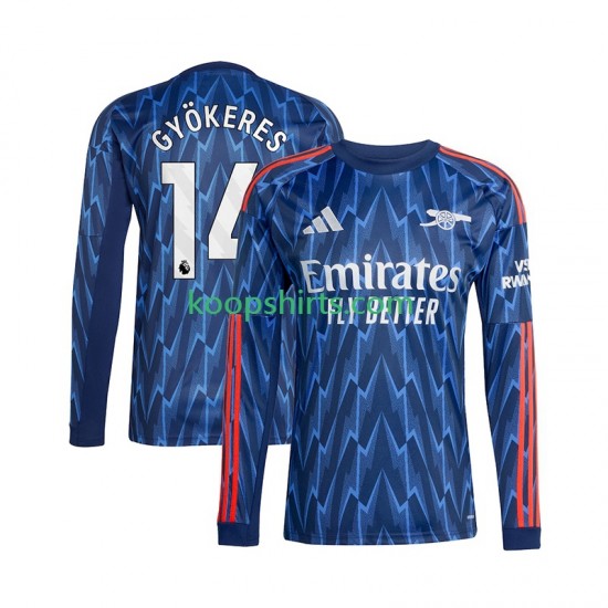 Arsenal Uit Tenue Heren Voetbalshirts Viktor Gyokeres 14 2025-2026 Lange Mouwen Arsenal Uit Tenue Heren Voetbalshirts Viktor Gyokeres 14 2025-2026 Lange Mouwen