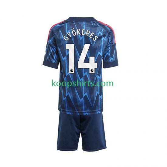 Arsenal Uit Tenue Kinder Voetbalshirts Viktor Gyokeres 14 2025-2026 Korte Mouwen Arsenal Uit Tenue Kinder Voetbalshirts Viktor Gyokeres 14 2025-2026 Korte Mouwen