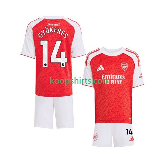 Arsenal Thuis Tenue Kinder Voetbalshirts Viktor Gyokeres 14 2025-2026 Korte Mouwen Arsenal Thuis Tenue Kinder Voetbalshirts Viktor Gyokeres 14 2025-2026 Korte Mouwen