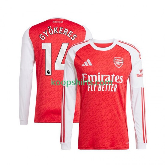 Arsenal Thuis Tenue Heren Voetbalshirts Viktor Gyokeres 14 2025-2026 Lange Mouwen Arsenal Thuis Tenue Heren Voetbalshirts Viktor Gyokeres 14 2025-2026 Lange Mouwen