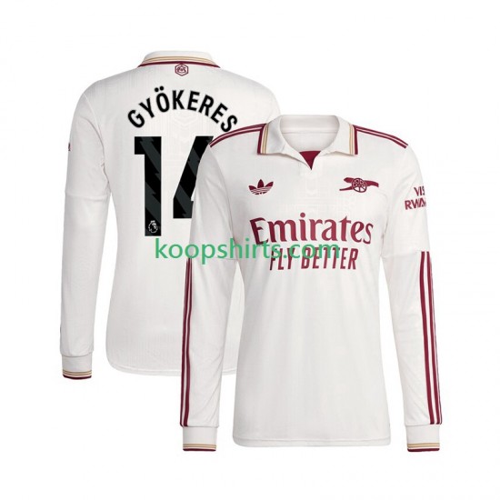 Arsenal Derde Tenue Heren Voetbalshirts Viktor Gyokeres 14 2025-2026 Lange Mouwen Arsenal Derde Tenue Heren Voetbalshirts Viktor Gyokeres 14 2025-2026 Lange Mouwen