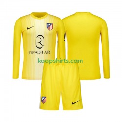 Atlético Madrid Doelman Thuis Tenue Kinder Voetbalshirts 2025-2026 Lange Mouwen