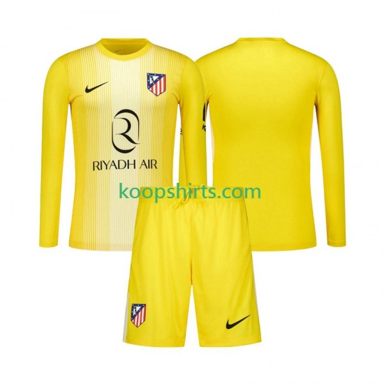 Atlético Madrid Doelman Thuis Tenue Kinder Voetbalshirts 2025-2026 Lange Mouwen Atlético Madrid Doelman Thuis Tenue Kinder Voetbalshirts 2025-2026 Lange Mouwen