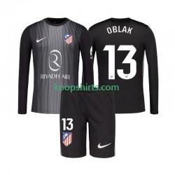 Atlético Madrid Doelman Uit Tenue Kinder Voetbalshirts Jan Oblak 13 2025-2026 Lange Mouwen