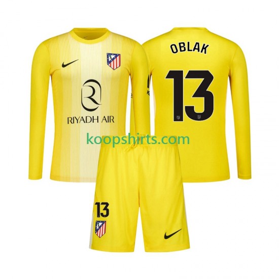 Atlético Madrid Doelman Thuis Tenue Kinder Voetbalshirts Jan Oblak 13 2025-2026 Lange Mouwen Atlético Madrid Doelman Thuis Tenue Kinder Voetbalshirts Jan Oblak 13 2025-2026 Lange Mouwen