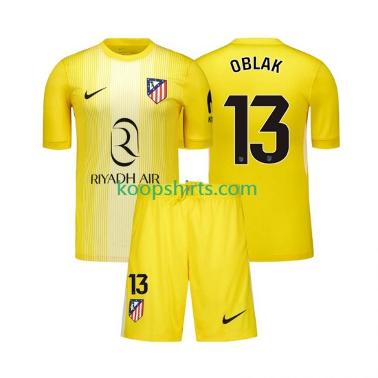 Atlético Madrid Doelman Thuis Tenue Kinder Voetbalshirts Jan Oblak 13 2025-2026 Korte Mouwen Atlético Madrid Doelman Thuis Tenue Kinder Voetbalshirts Jan Oblak 13 2025-2026 Korte Mouwen