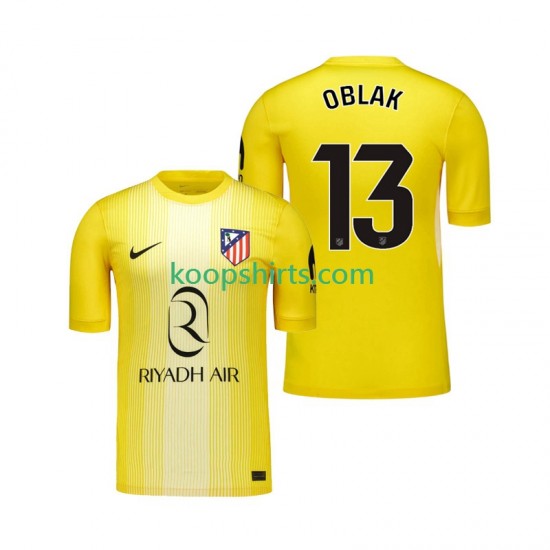 Atlético Madrid Doelman Thuis Tenue Heren Voetbalshirts Jan Oblak 13 2025-2026 Korte Mouwen Atlético Madrid Doelman Thuis Tenue Heren Voetbalshirts Jan Oblak 13 2025-2026 Korte Mouwen