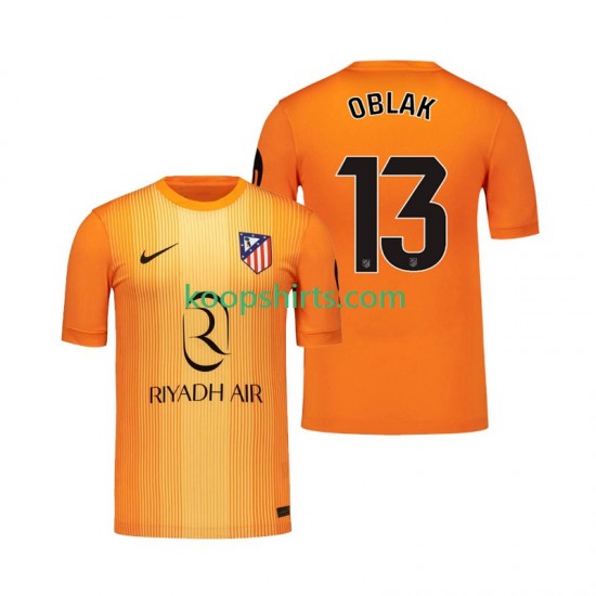 Atlético Madrid Doelman Derde Tenue Heren Voetbalshirts Jan Oblak 13 2025-2026 Korte Mouwen Atlético Madrid Doelman Derde Tenue Heren Voetbalshirts Jan Oblak 13 2025-2026 Korte Mouwen