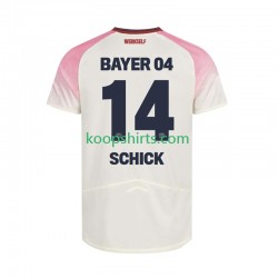 Bayer 04 Leverkusen Uit Tenue Heren Voetbalshirts Patrik Schick 14 2025-2026 Korte Mouwen