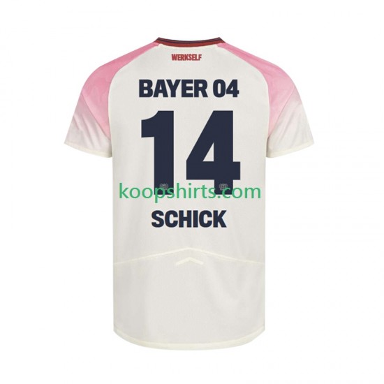Bayer 04 Leverkusen Uit Tenue Heren Voetbalshirts Patrik Schick 14 2025-2026 Korte Mouwen Bayer 04 Leverkusen Uit Tenue Heren Voetbalshirts Patrik Schick 14 2025-2026 Korte Mouwen