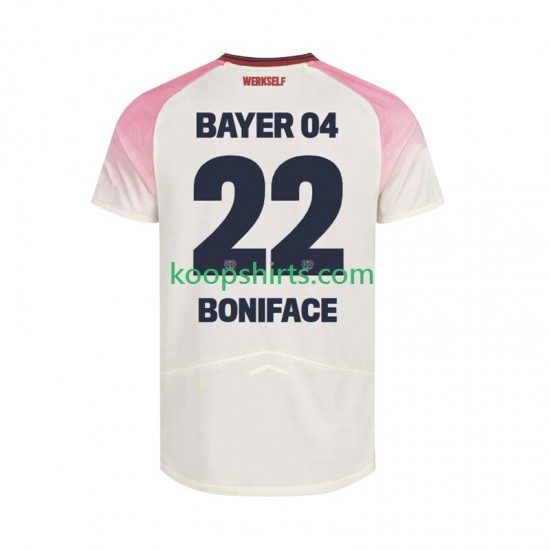 Bayer 04 Leverkusen Uit Tenue Heren Voetbalshirts Victor Boniface 22 2025-2026 Korte Mouwen Bayer 04 Leverkusen Uit Tenue Heren Voetbalshirts Victor Boniface 22 2025-2026 Korte Mouwen