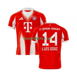 FC Bayern München Thuis Tenue Heren Voetbalshirts Luis Diaz 14 2025-2026 Korte Mouwen
