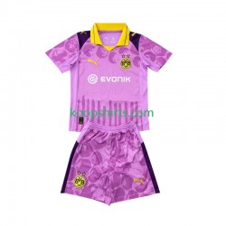 Borussia Dortmund Doelman Thuis Tenue Kinder Voetbalshirts FIFA CWC 2025 Korte Mouwen