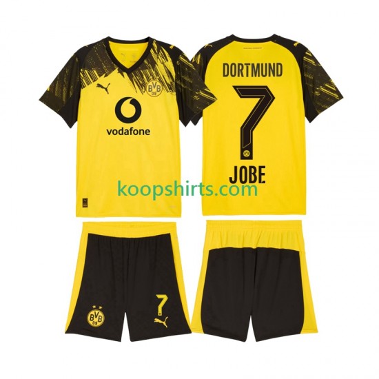 Borussia Dortmund Thuis Tenue Kinder Voetbalshirts Jobe Bellingham 7 2025-2026 Korte Mouwen Borussia Dortmund Thuis Tenue Kinder Voetbalshirts Jobe Bellingham 7 2025-2026 Korte Mouwen
