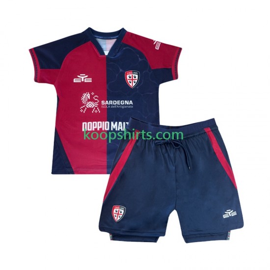 Cagliari Thuis Tenue Kinder Voetbalshirts 2025-2026 Korte Mouwen Cagliari Thuis Tenue Kinder Voetbalshirts 2025-2026 Korte Mouwen