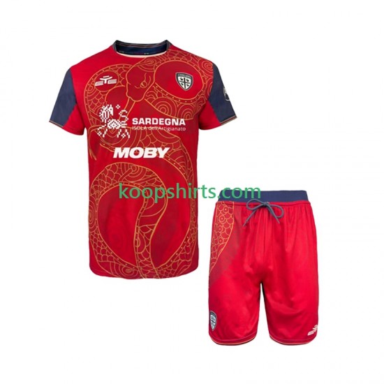 Cagliari Thuis Tenue Kinder Voetbalshirts Special 2025-2026 Korte Mouwen Cagliari Thuis Tenue Kinder Voetbalshirts Special 2025-2026 Korte Mouwen