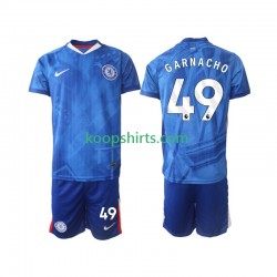 Chelsea Thuis Tenue Kinder Voetbalshirts Alejandro Garnacho 49 2025-2026 Korte Mouwen