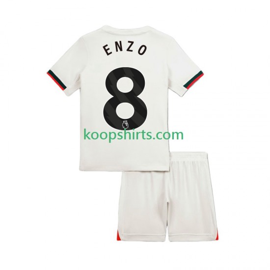 Chelsea Uit Tenue Kinder Voetbalshirts Enzo Fernandez 8 2025-2026 Korte Mouwen Chelsea Uit Tenue Kinder Voetbalshirts Enzo Fernandez 8 2025-2026 Korte Mouwen