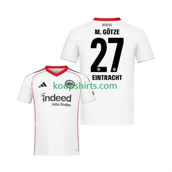 Eintracht Frankfurt Uit Tenue Heren Voetbalshirts Mario Gotze 27 2025-2026 Korte Mouwen Eintracht Frankfurt Uit Tenue Heren Voetbalshirts Mario Gotze 27 2025-2026 Korte Mouwen