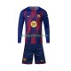 FC Barcelona Thuis Tenue Kinder Voetbalshirts 2025-2026 Lange Mouwen